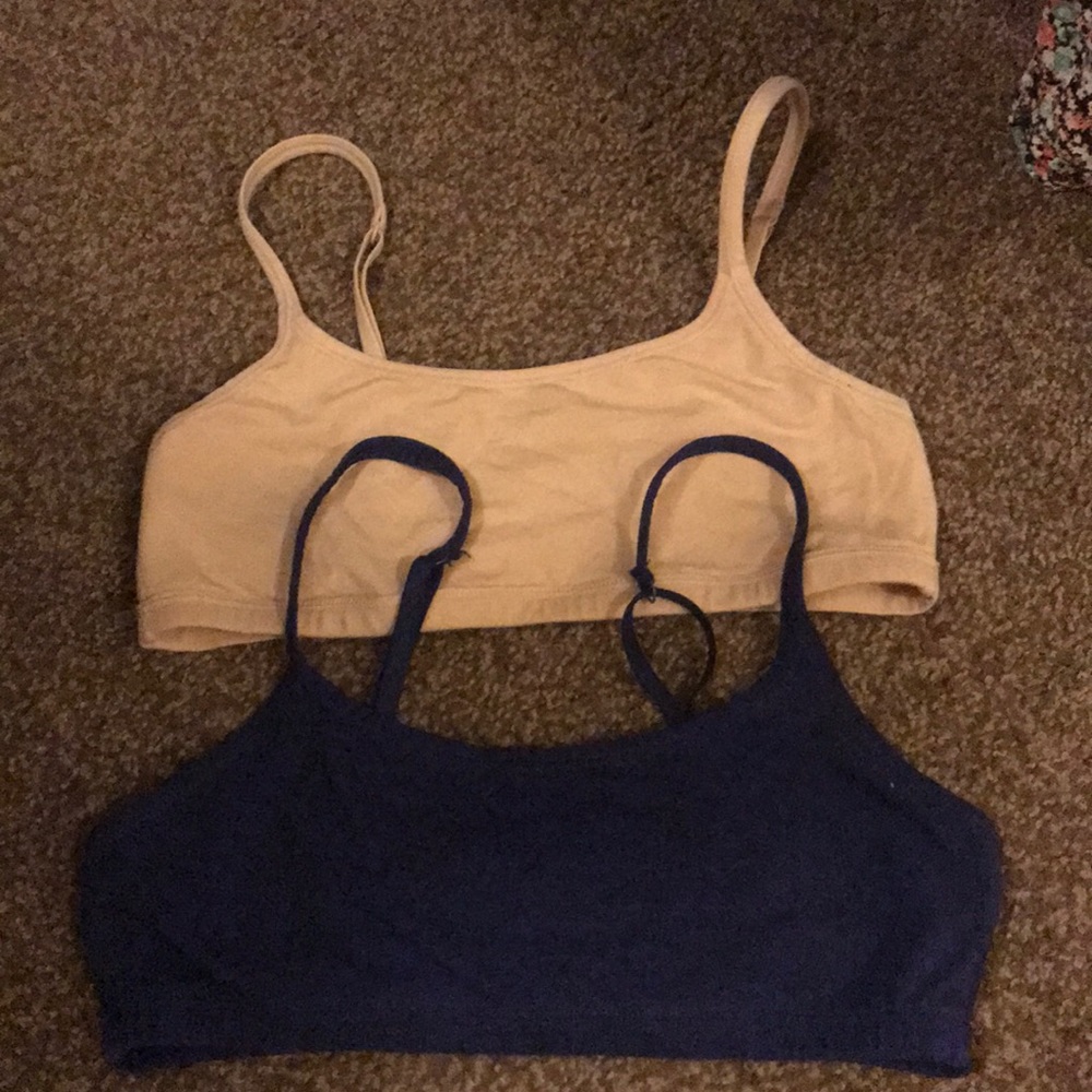 Pink yoga bras